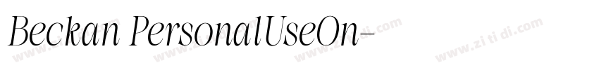 Beckan PersonalUseOn字体转换